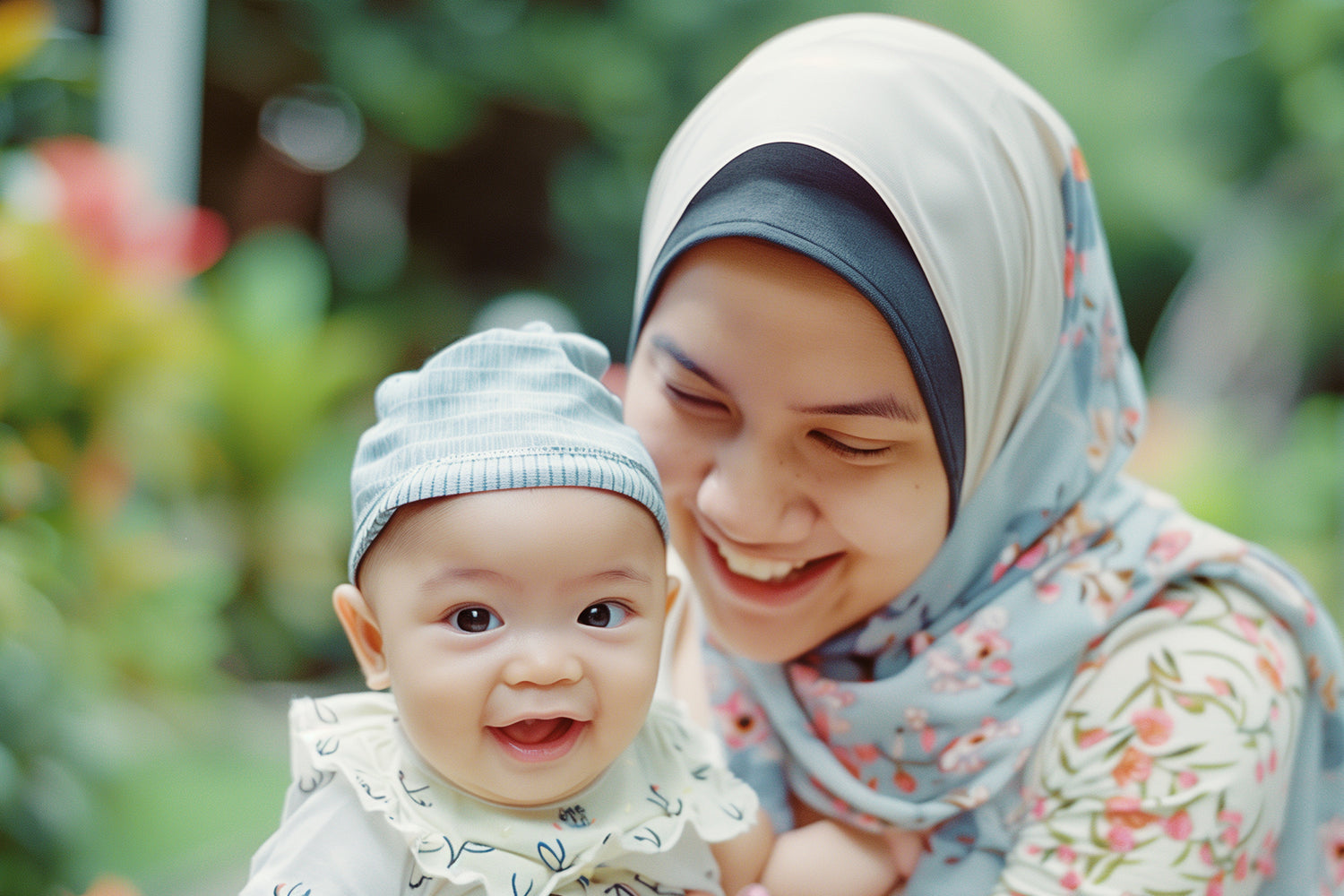 Mother and Baby Playing in the Park