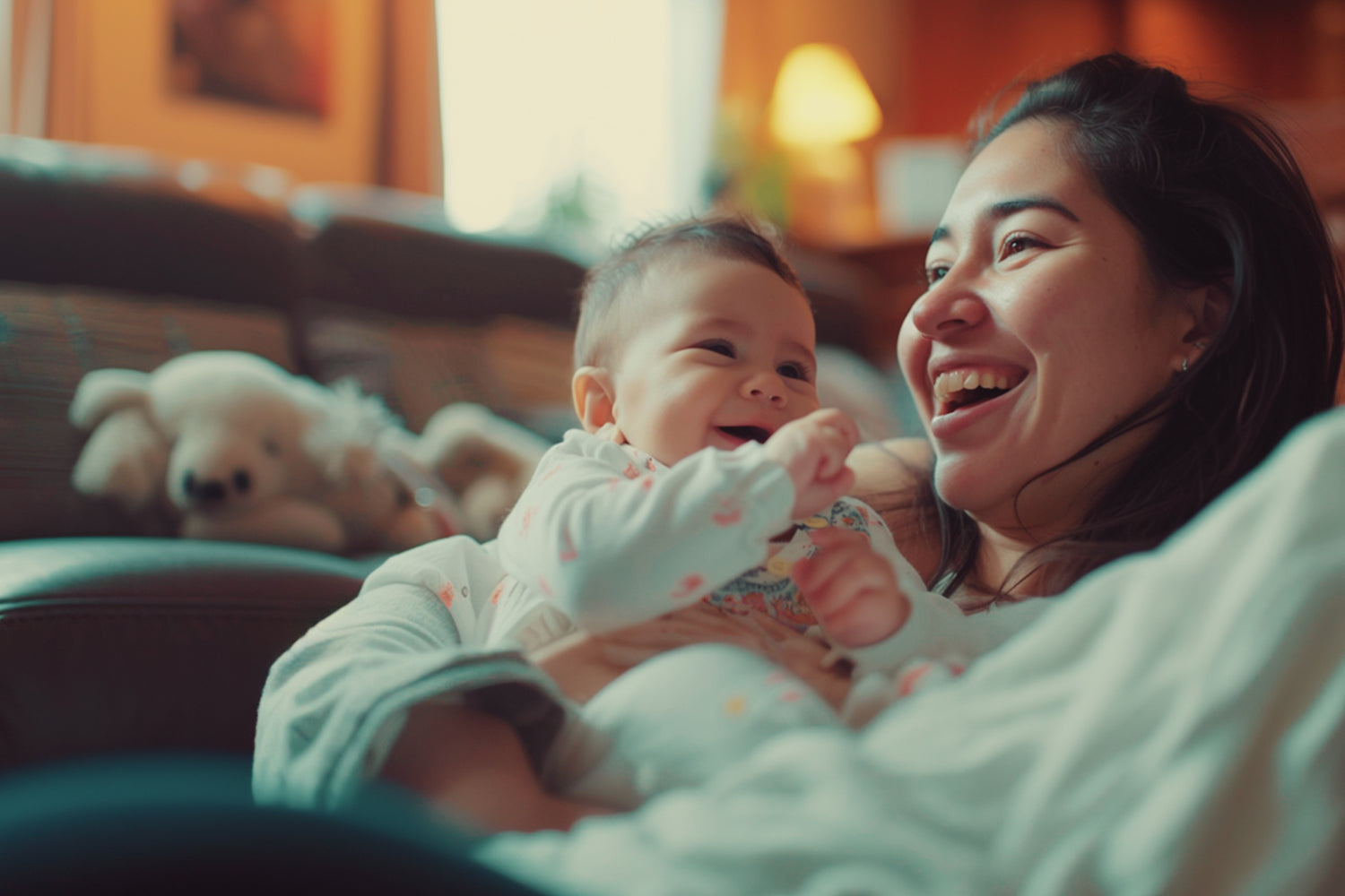 Mother and Baby Laughing